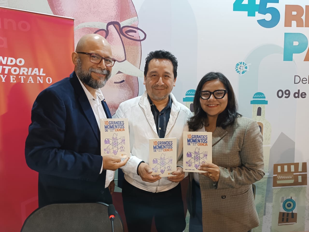 El Mag. Hugo Flores presentó su obra “Diez grandes momentos de la historia de la ciencia” en la Feria del Libro Ricardo Palma