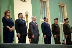 Autoridades de Cayetano Heredia participaron en izamiento del Pabellón Nacional en el COEDE